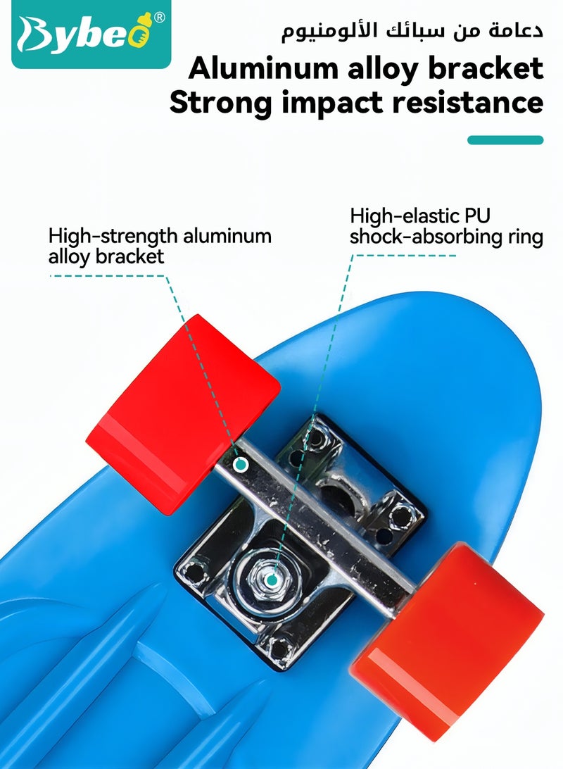 Bybeo Skateboard for Kids, 22” Skate Board with 6PCS Thickened protective gear, Beginner Skateboard for Girls Boys Youths Beginners Students, Best Gift for Ages 4-6/6-12, Starter Complete - Image 4